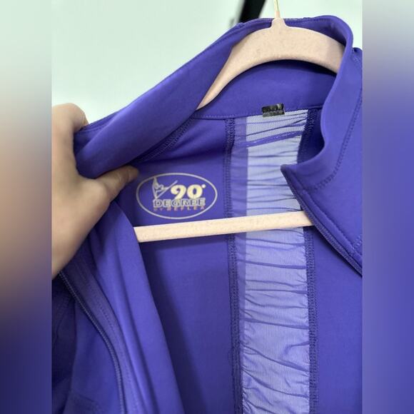 90 degree purple mesh zip up active wear jacket size small - Picture 10 of 10